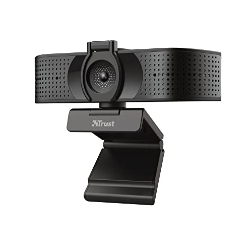 Trust Teza Webcam for PC 4K Ultra HD, 3840x2160, 2 Microphones and Automatic Focus, USB Plug &  Play, Web Camera for Teams, Zoom, Skype, Laptop, Laptop, Mac, Macbook - Black