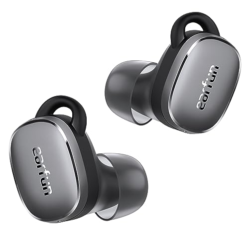 EarFun Free Pro 3 - Bluetooth in-ear headphones with noise cancellation, Hi-Fi audio, Snapdragon sound, aptX Adaptive, 6 HD microphones calls, Multipoint, 33H battery, wireless charging, EQ