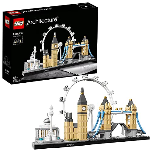 LEGO 21034 Architecture London, with London Eye, Big Ben and Tower Bridge, Modeling Monuments, Collectible Set, 12+ years, Gift Idea