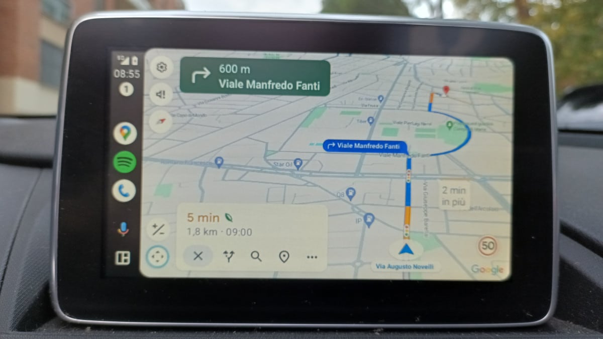 On Android Auto, Google Maps now has renewed graphics