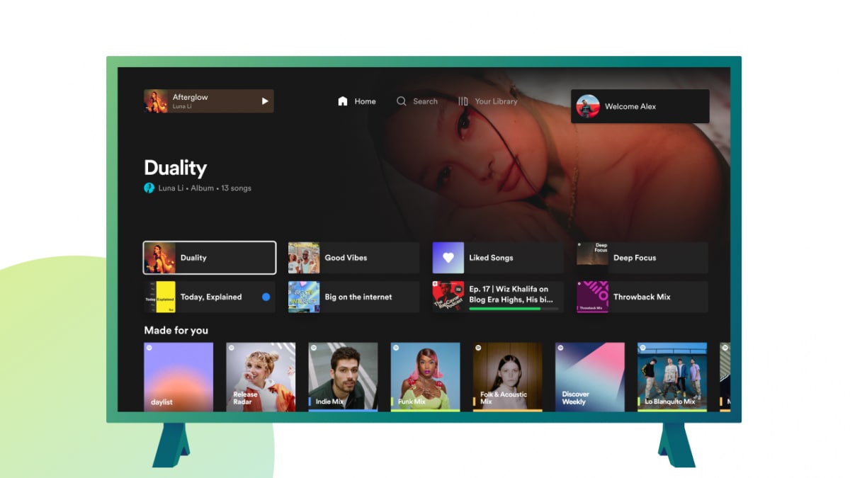 Spotify TV gets a new look: look at the new interface