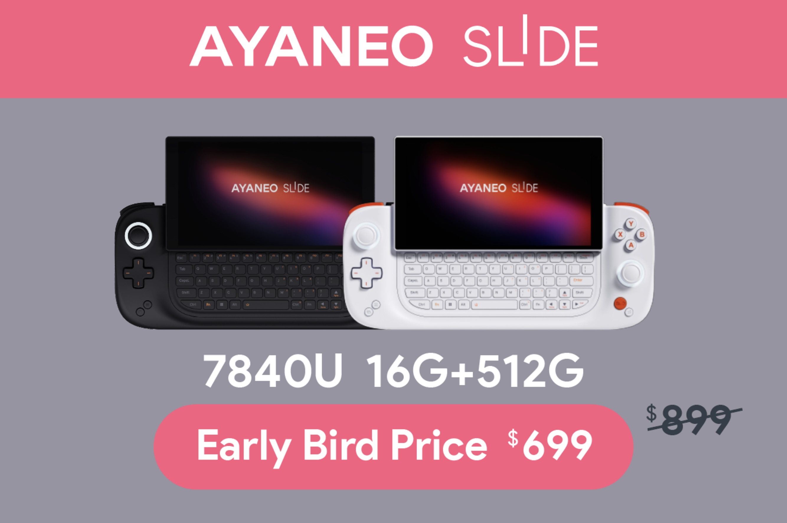 AYANEO SLIDE: Full Keyboard Slide 7840U Handheld