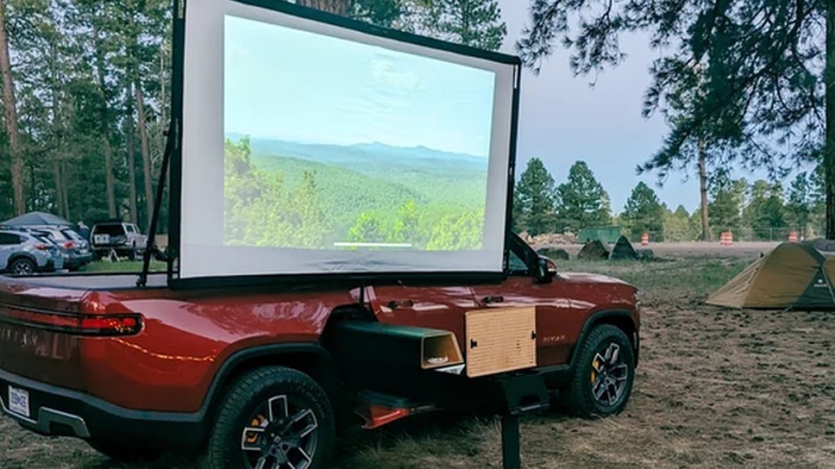 A cinema on four wheels: Rivian is (literally) thinking about it