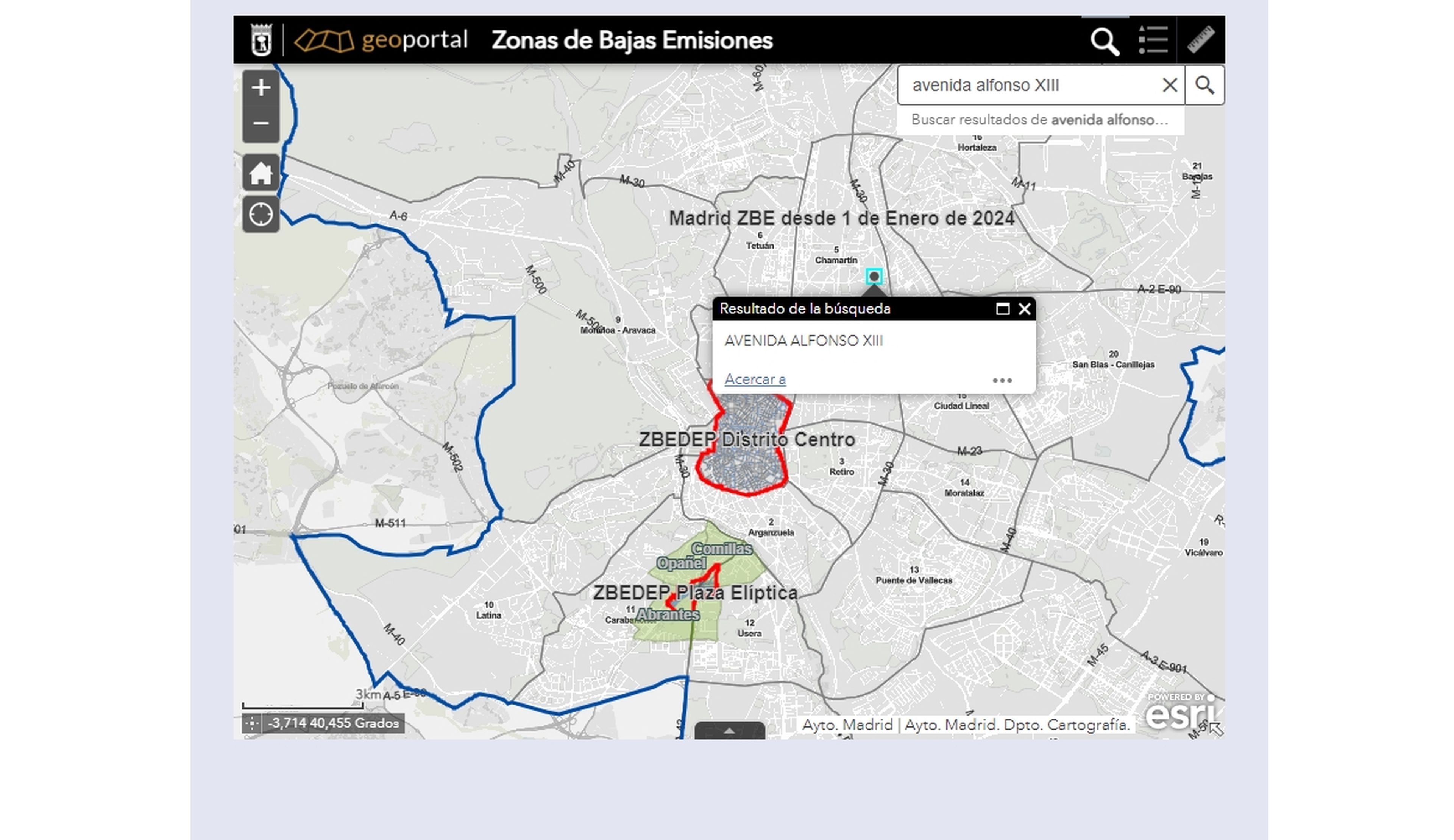 Madrid car circulation